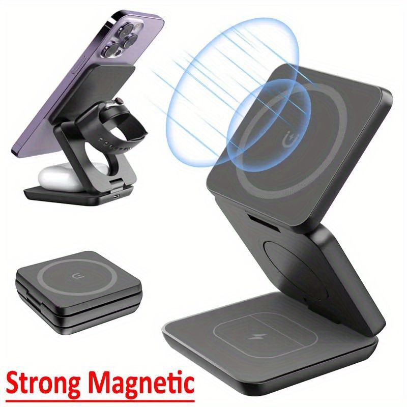 Smartwatch Watches Compatible With Iphone - Opvouwbare 3-in-1 snelle draadloze oplader Magnetisch