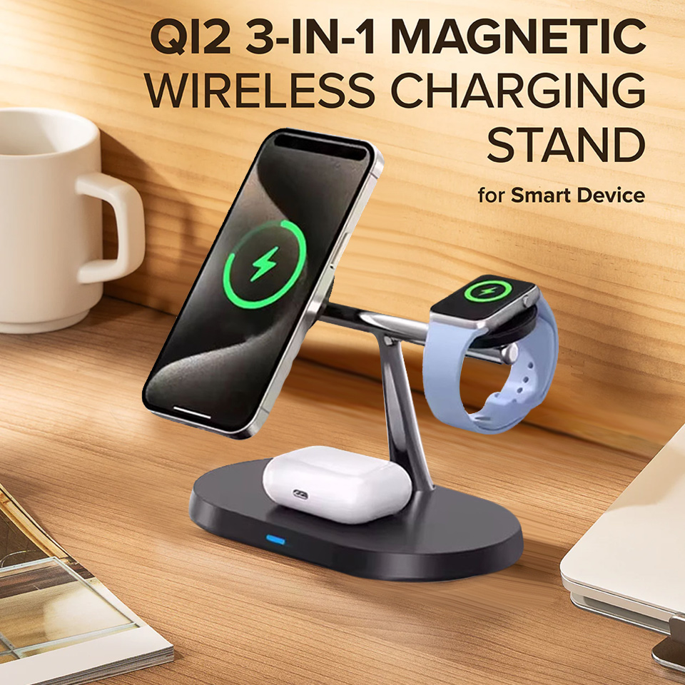Smartwatch Watches Compatible With Iphone - 3-in-1 Magnetische Draadloze Oplaadstandaard voor MagSafe