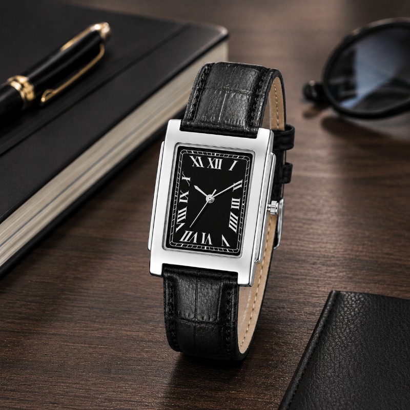 Smartwatch Vintage Watches For Men - Minimalistische rechthoekige herenhorloges, vintage wijzerplaat met