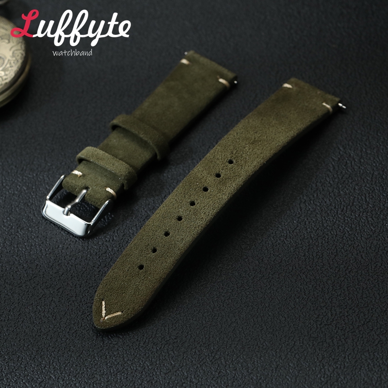 Smartwatch Vintage Watches For Men - Vintage Suède Horlogeband 18mm 20mm 22mm