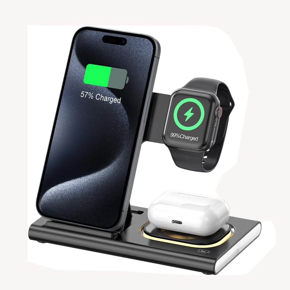 Watch Xs8 - 3-in-1 opvouwbaar laadstation Snelle draadloze oplader