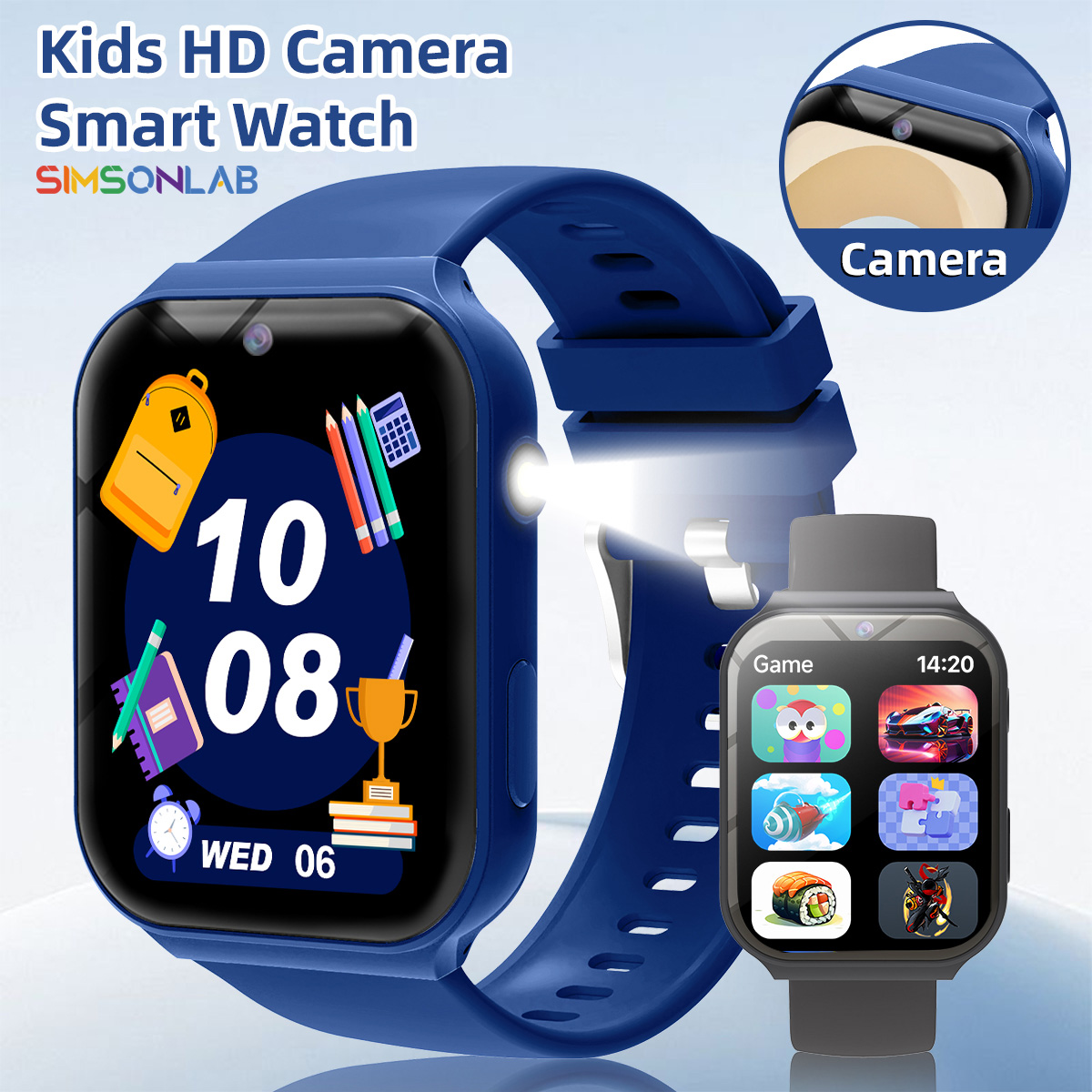 Smartwatch Watches For Kid Boy Waterproof - Studiepartners voor Kinderen HD Camera Zaklamp