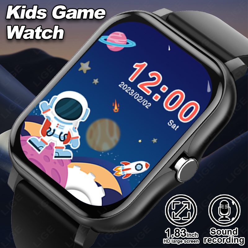 Smartwatch Digital Watches For Kid Boy With Alarm - LUIK 2025 Audioboek Kinderen Smartwatch Mode