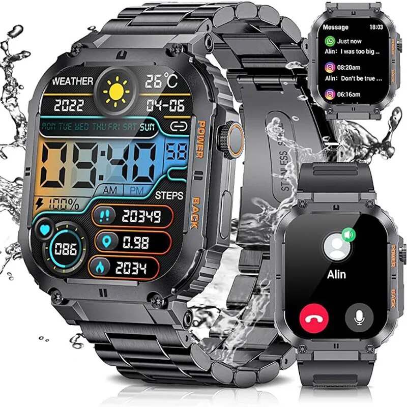 Smartwatch Digital Watches For Men - Lige Outdoor Sport Fitness Smartwatch Voor