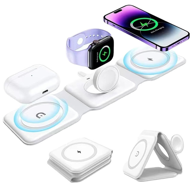 Smartwatch Watches Compatible With Iphone - 3-in-1 magnetische opvouwbare draadloze oplader, 15