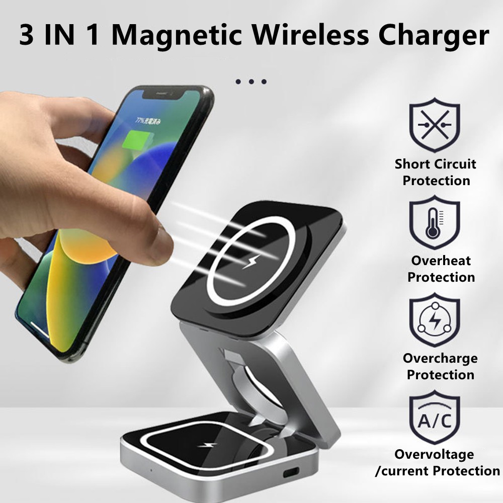 Smartwatch Watches Compatible With Iphone - Opvouwbare magnetische draadloze laderstandmagneet Magneet snellaadstation