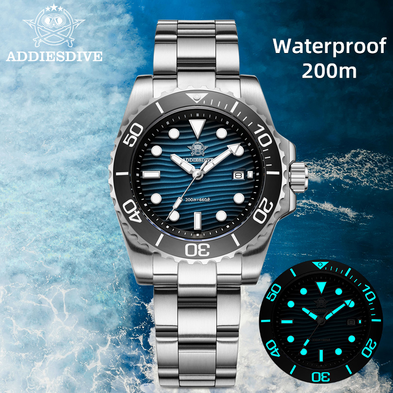 Smartwatch Vintage Watches For Men - ADDIESDIVE Eenvoudig quartz horloge 3D woestijnstructuur