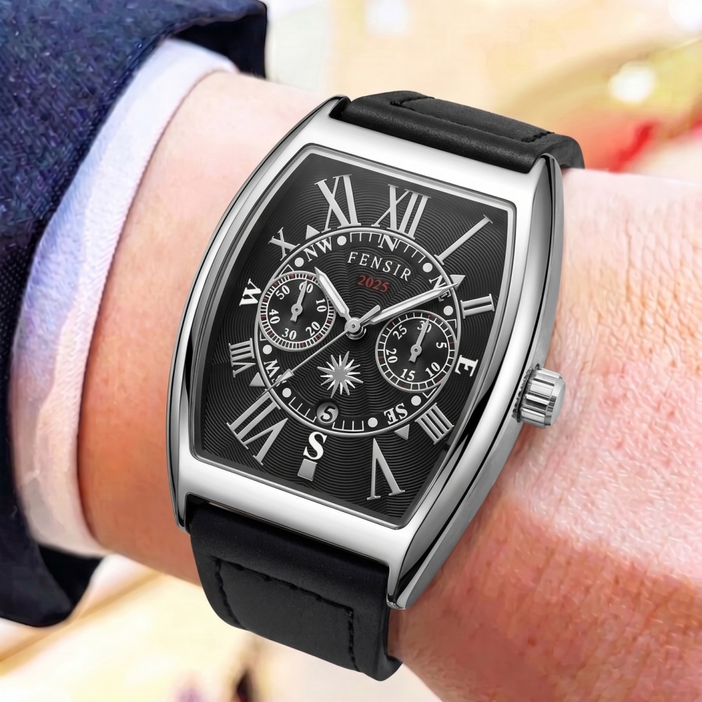 Smartwatch Vintage Watches For Men - Hoogwaardig herenhorloge met tonvormig quartz uurwerk,