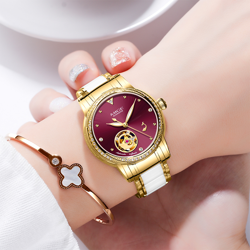 MIGE dames skeleton automatisc - Skeleton Mechanical Watch recensie en prijs