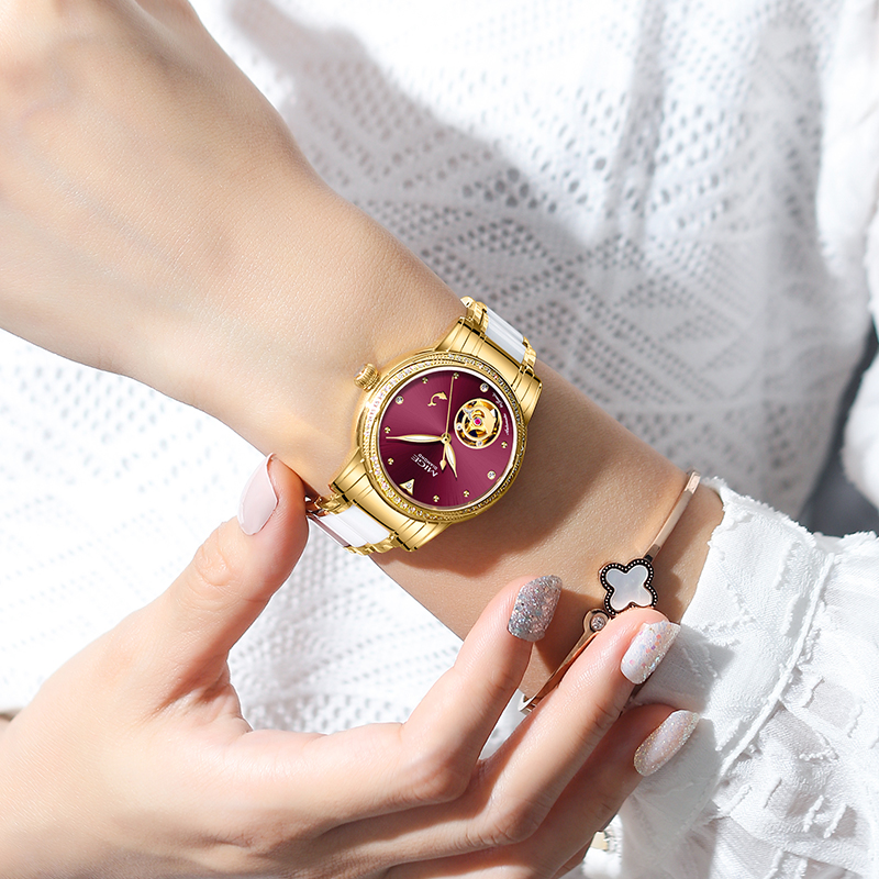 MIGE dames skeleton automatisc - Skeleton Mechanical Watch recensie en prijs