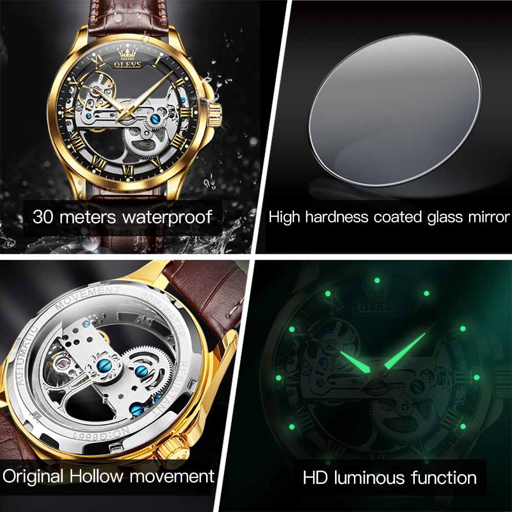 OLEVS Paar Horloges Originele  - Skeleton Mechanical Watch recensie en prijs