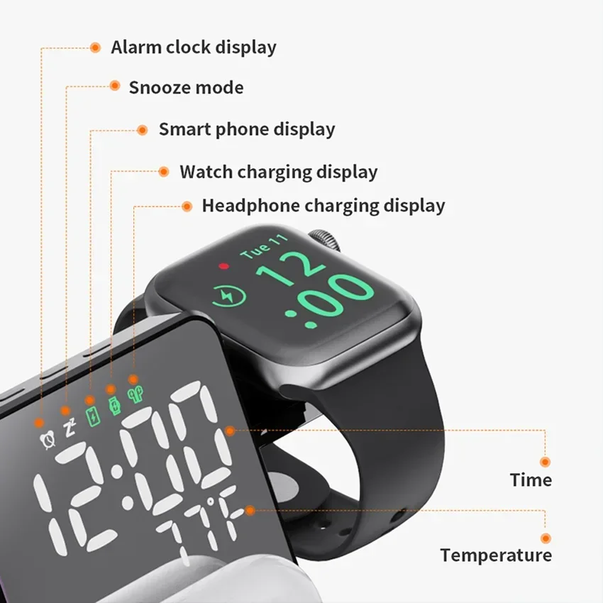Draadloze oplader Wekkerstanda - Smartwatch Watches Compatible With Iphone recensie en prijs