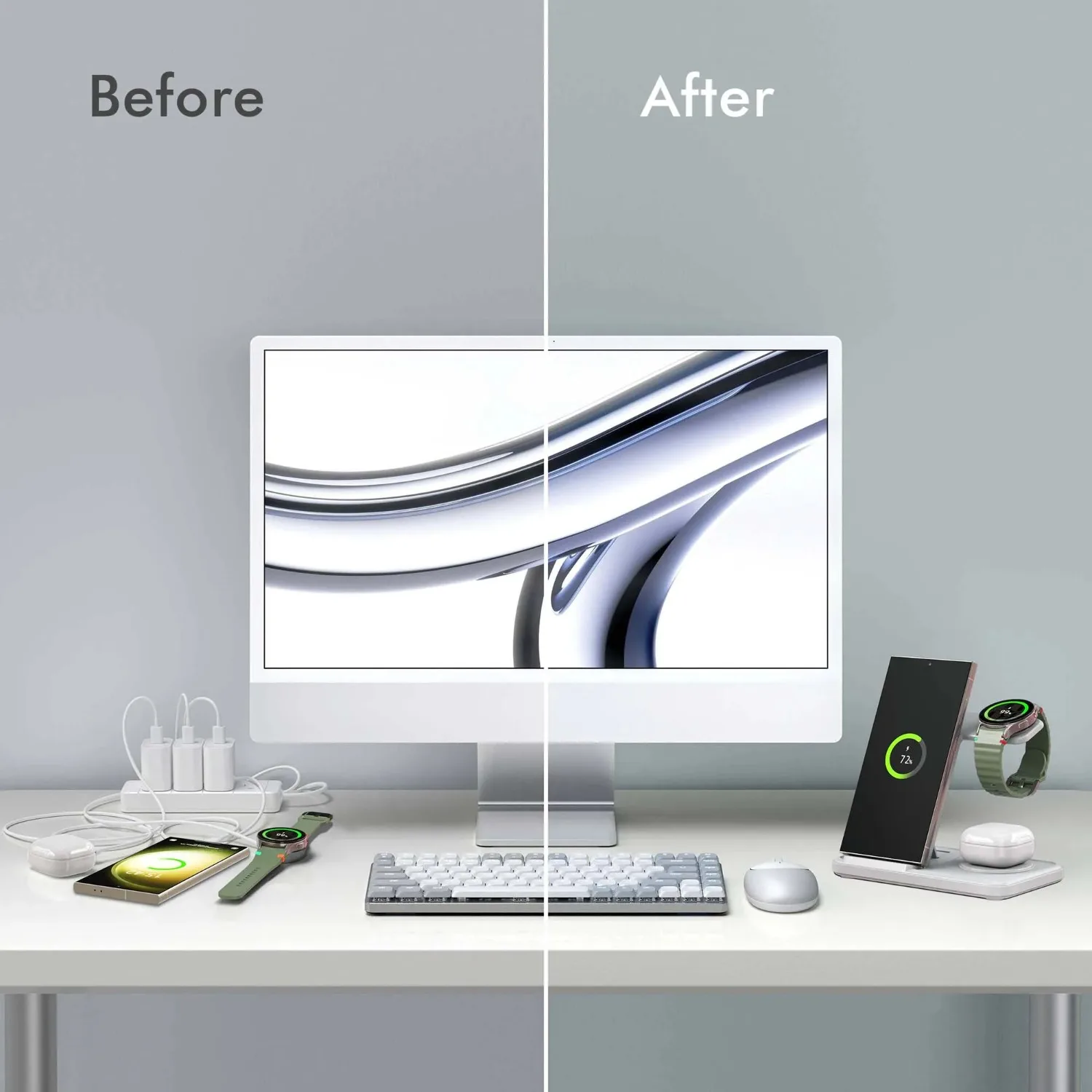 Desktop 3-in-1 draadloos laads - Smartwatch Watches Compatible With Iphone recensie en prijs