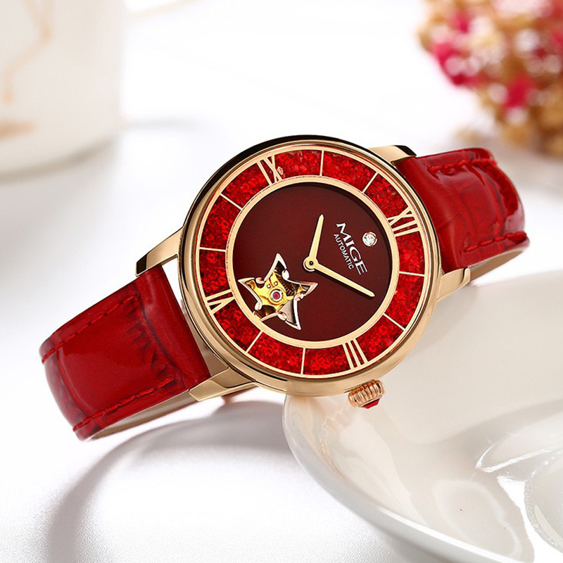 MIGE Dames Star Skeleton Auto  - Skeleton Mechanical Watch recensie en prijs