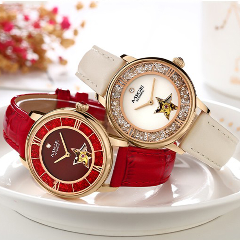 MIGE Dames Star Skeleton Auto  - Skeleton Mechanical Watch recensie en prijs