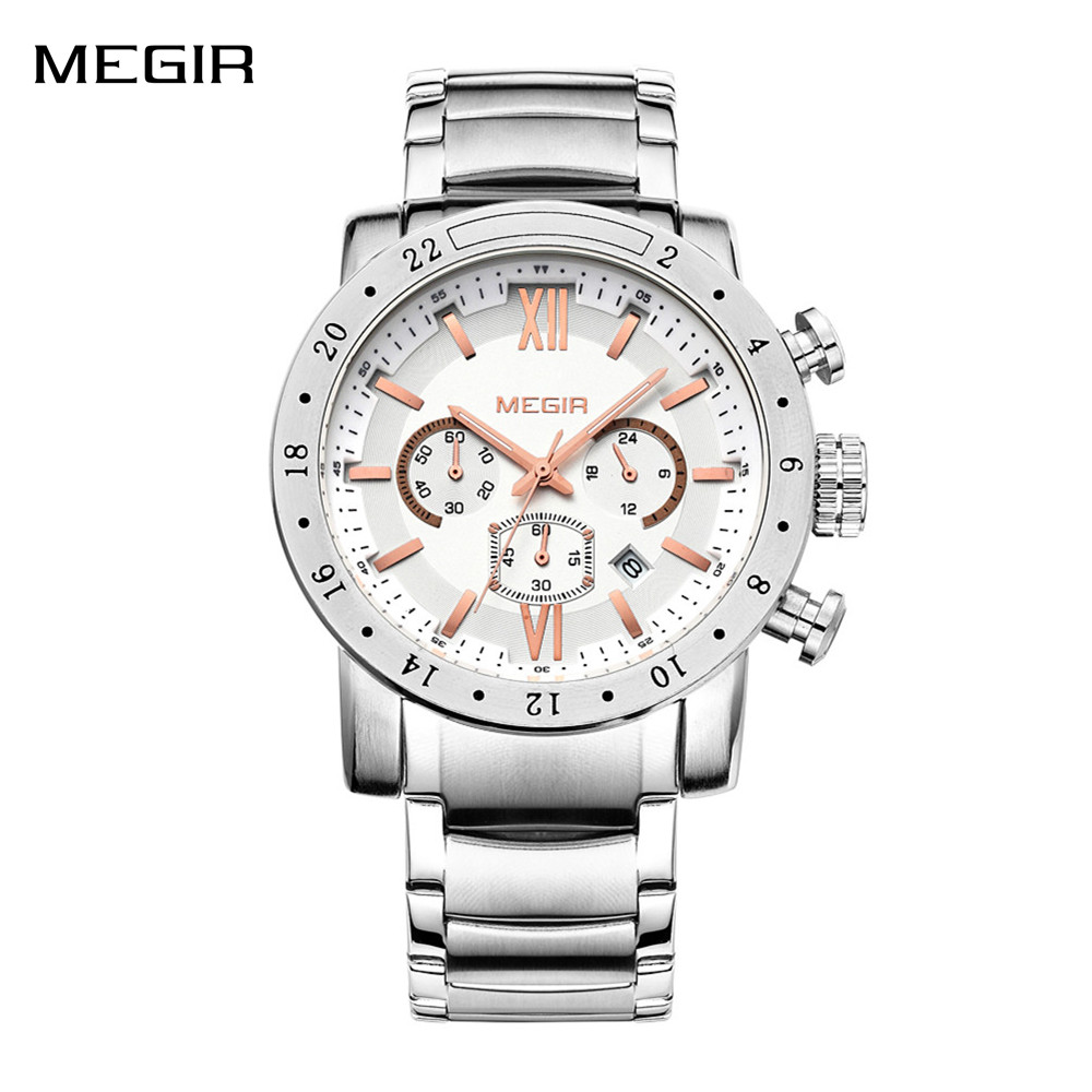 MEGIR roestvrijstalen vrijetij - Smartwatch Digital Watches For Men recensie en prijs