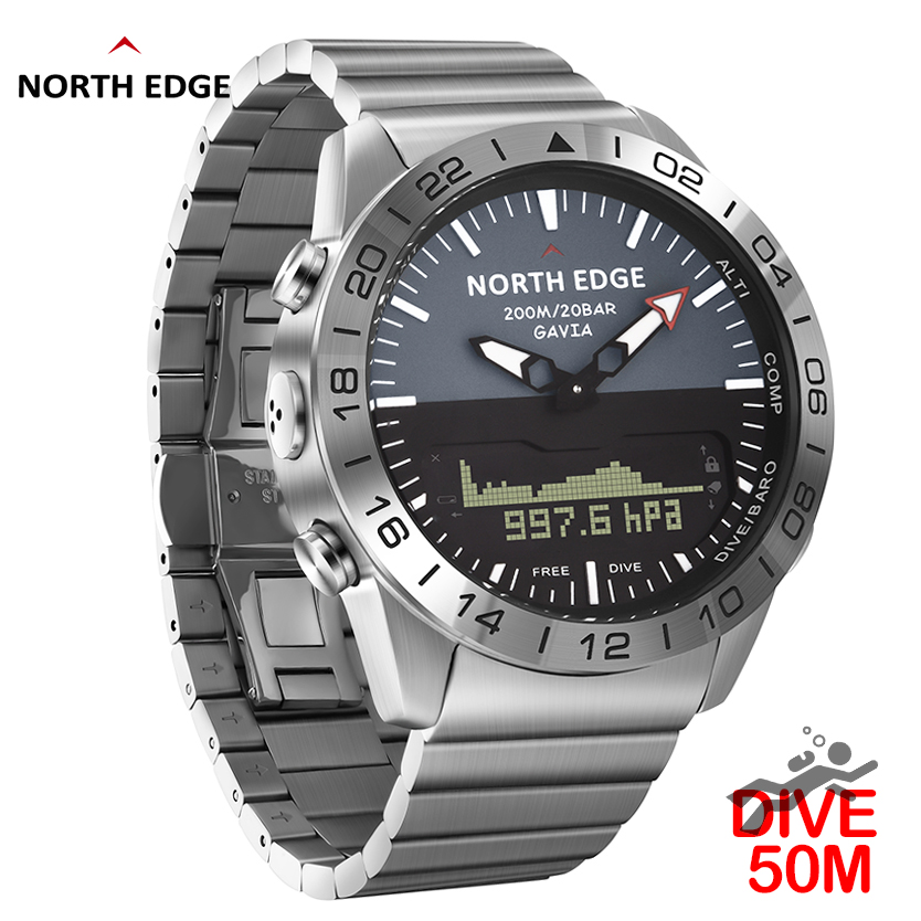 NORTH EDGE Heren duikhorloge M - Smartwatch Digital Watches For Men recensie en prijs