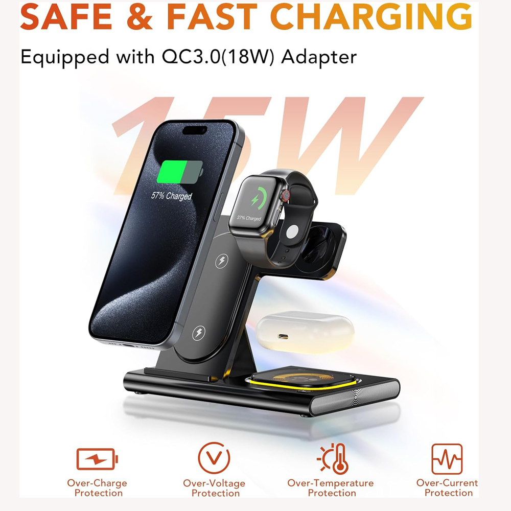 3-in-1 opvouwbaar laadstation  - Watch Xs8 recensie en prijs