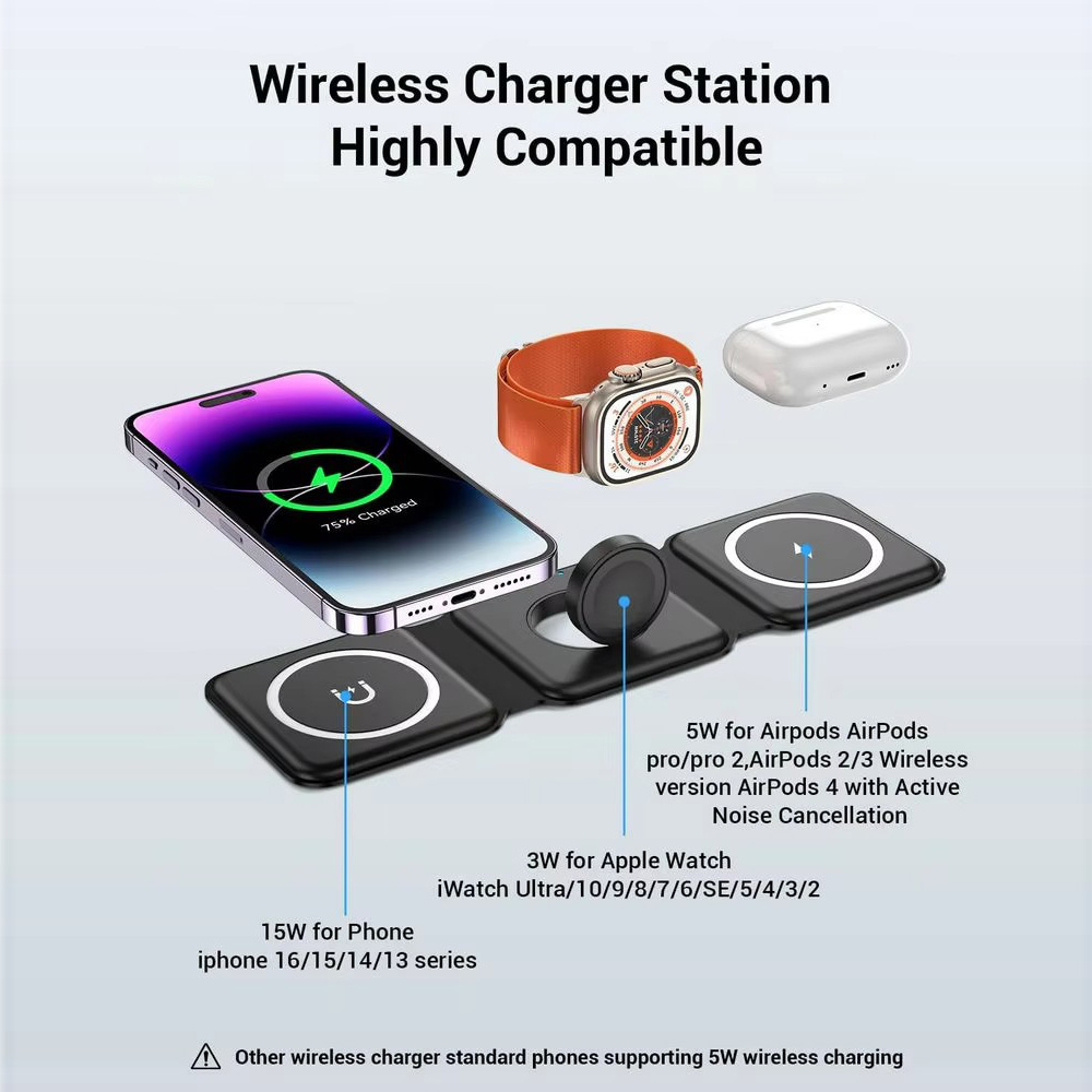 3-in-1 magnetische opvouwbare  - Smartwatch Watches Compatible With Iphone recensie en prijs