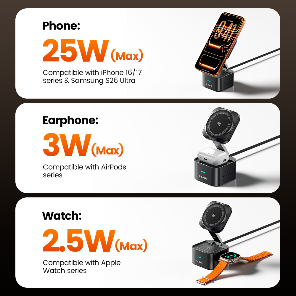 Toocki QI2.2 25W draadloze opl - Smartwatch Watches Compatible With Iphone recensie en prijs