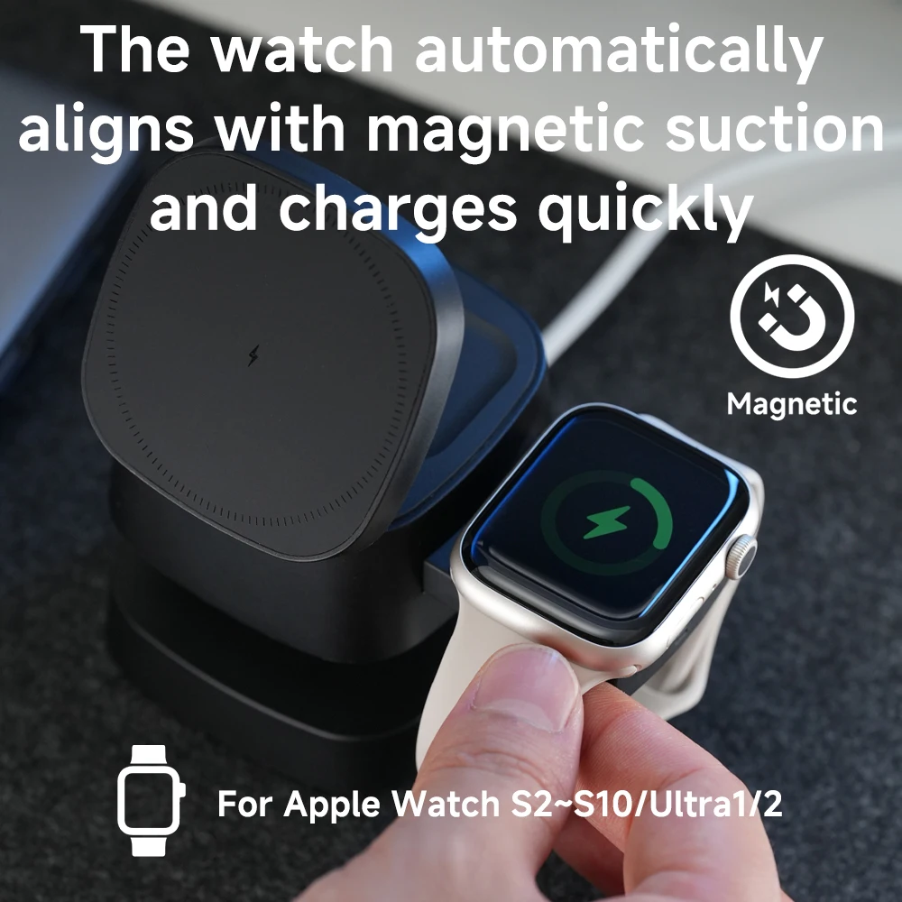 Magnetische 3-in-1 draadloze o - Smartwatch Watches Compatible With Iphone recensie en prijs