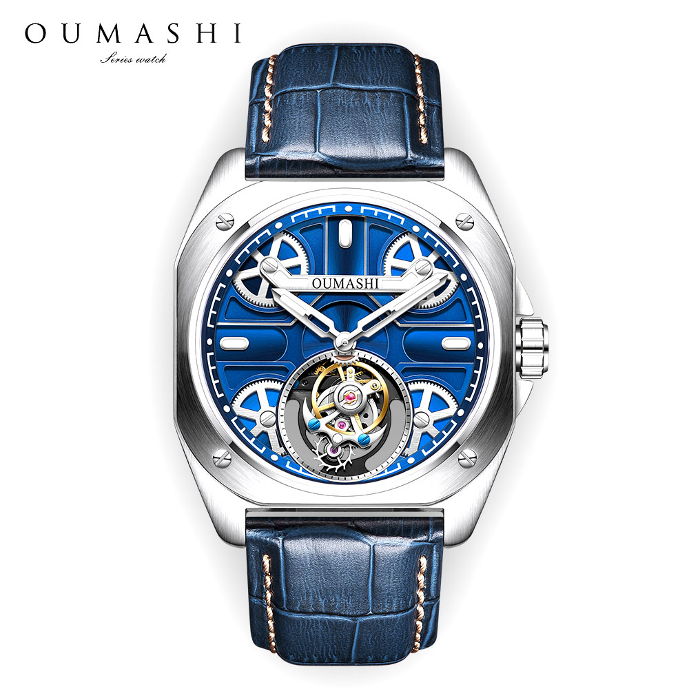 41 mm luxe herenhorloge Tourbi - Skeleton Mechanical Watch recensie en prijs