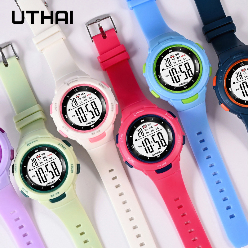 UTHAI CE49 kinderhorloges mode - Smartwatch Digital Watches For Kid Boy With Alarm recensie en prijs