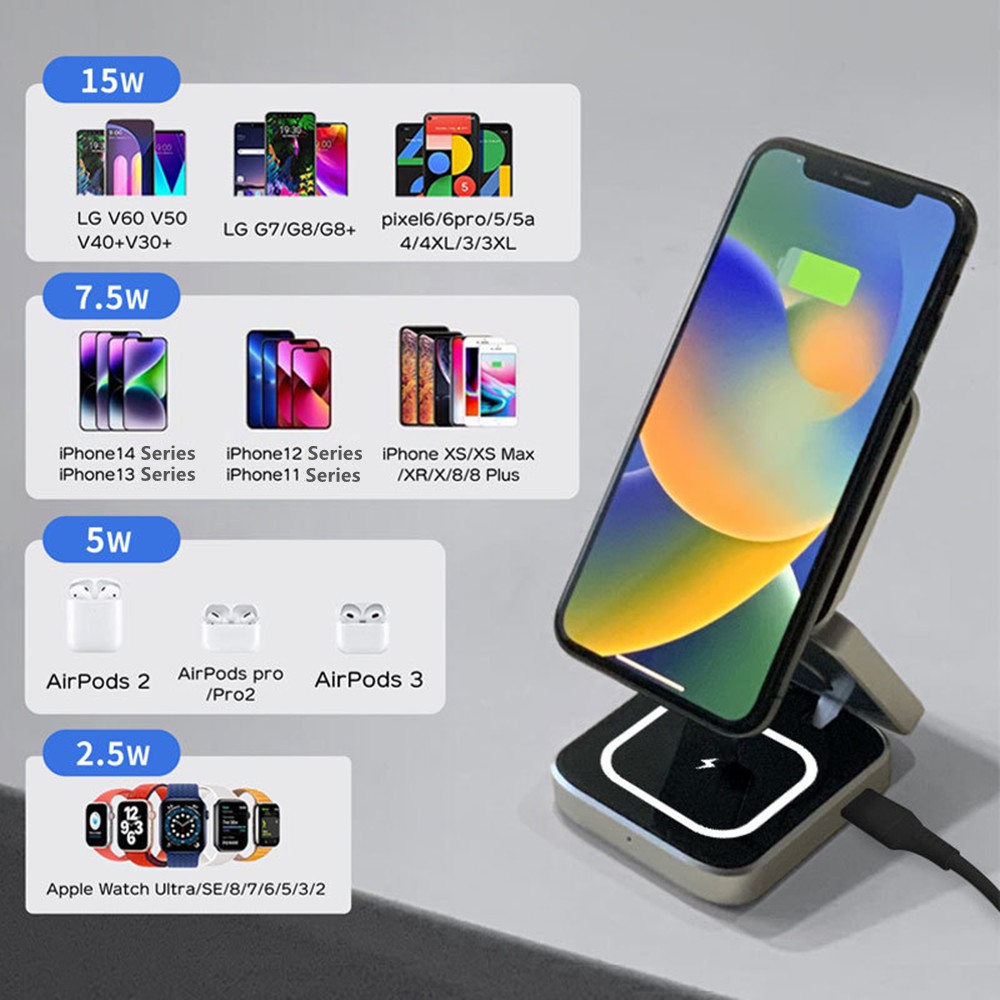 Opvouwbare magnetische draadlo - Smartwatch Watches Compatible With Iphone recensie en prijs