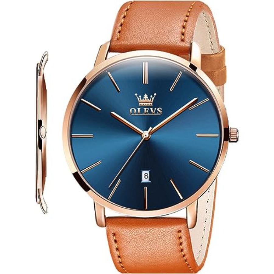 OLEVS Heren lederen horloges Z - Smartwatch Digital Watches For Men recensie en prijs