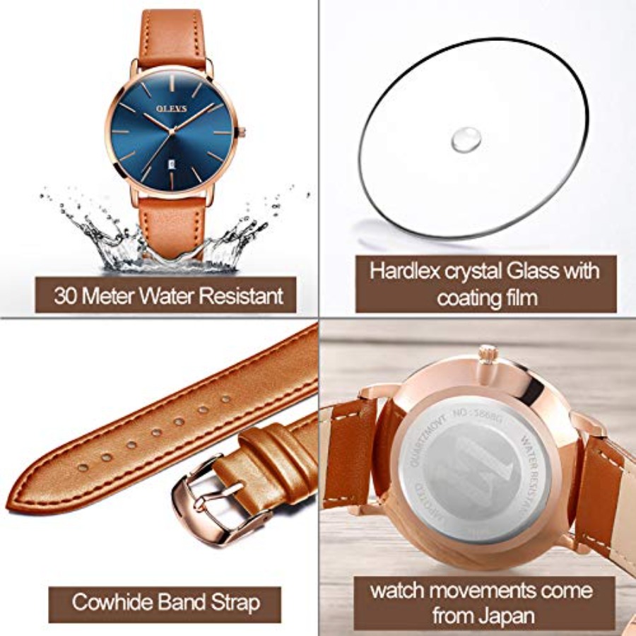 OLEVS Heren lederen horloges Z - Smartwatch Digital Watches For Men recensie en prijs