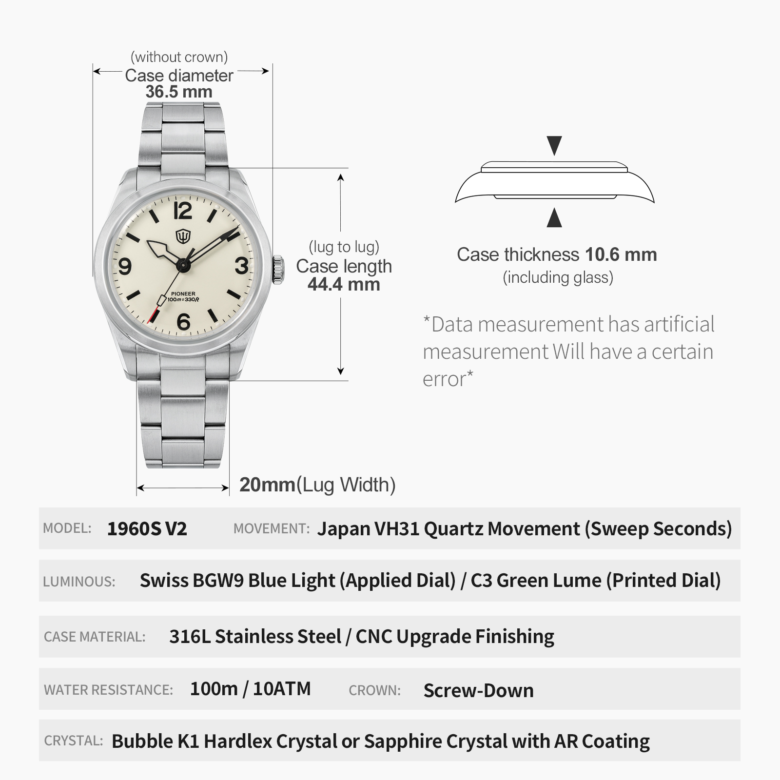 Watchdives WD1960S V2 Vintage  - Smartwatch Vintage Watches For Men recensie en prijs